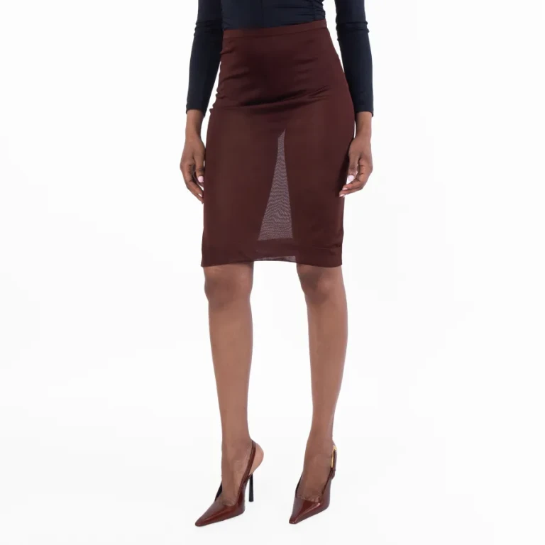 Saint Laurent Sheer Midi Skirt