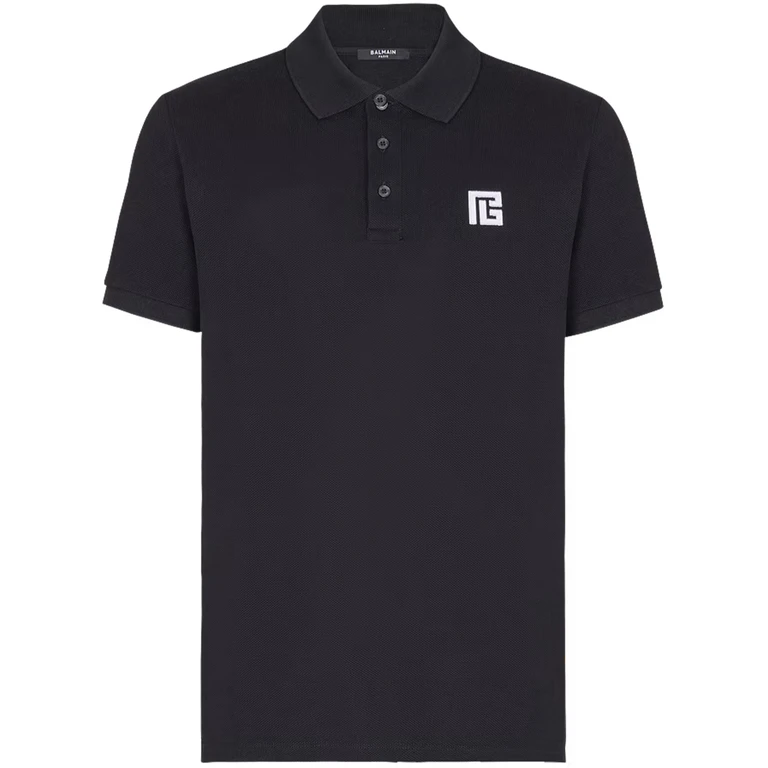Balmain Paris Classic Ss Polo Shir Black - Men