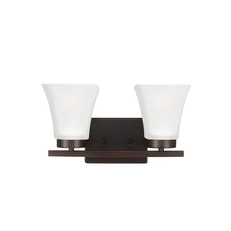 Bronze Two Light Wall Bath from the Bayfield Collection