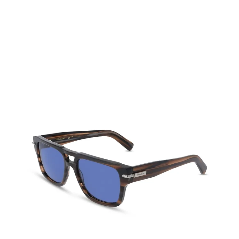 Ferragamo Double Bridge Square Sunglasses, 56mm