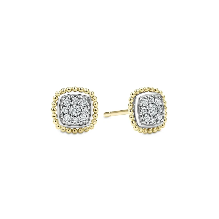 Lagos 18K Yellow Gold & Sterling Silver Rittenhouse Diamond Cluster Stud Earrings
