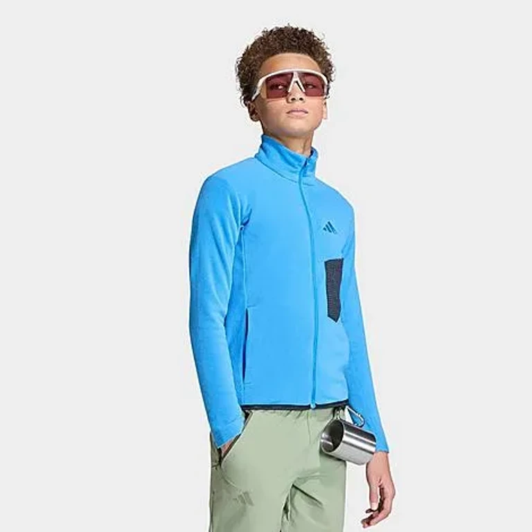Big Kids Terrex Multi Full-Zip Hiking Jacket in Ray Blue Size: XXS