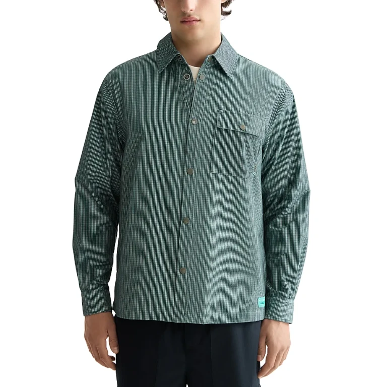 Scotch & Soda Relaxed Fit Micro Check Structured Shirt