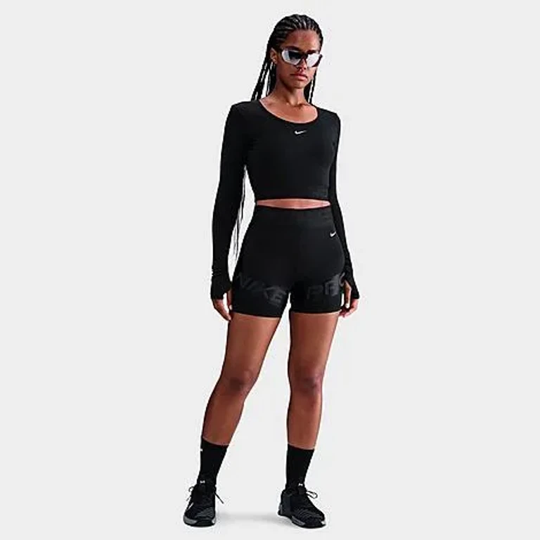 Nike Women's Pro Sculpt Dri-FIT High-Waisted 5" Biker Shorts in Black/Anthracite/White Size: XS
