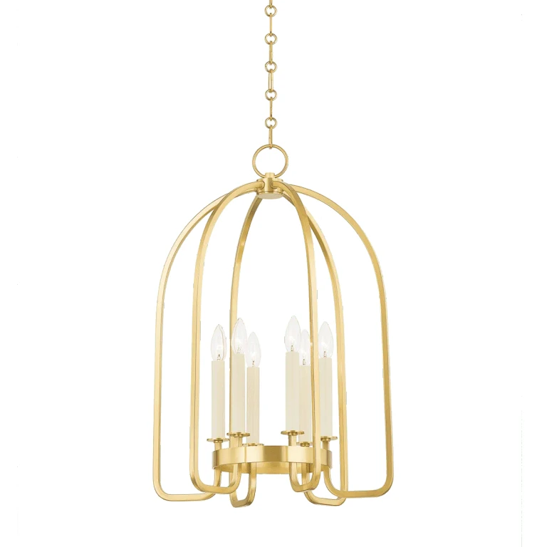 Aged Brass Six Light Lantern from the Oakville Collection