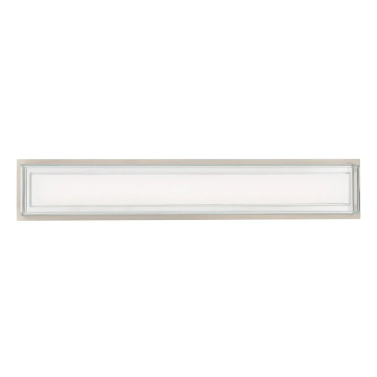 Brushed Nickel LED Bathroom Vanity Light from the Ice Bar Collection