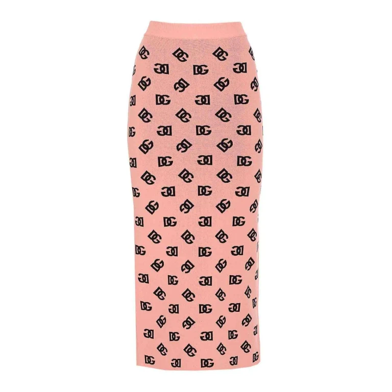 돌체앤가바나 미디 스커트 - 블랙