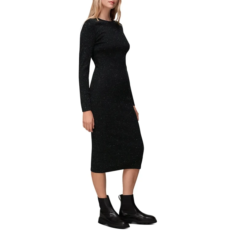Whistles Annie Sparkle Knit Sweater Dress