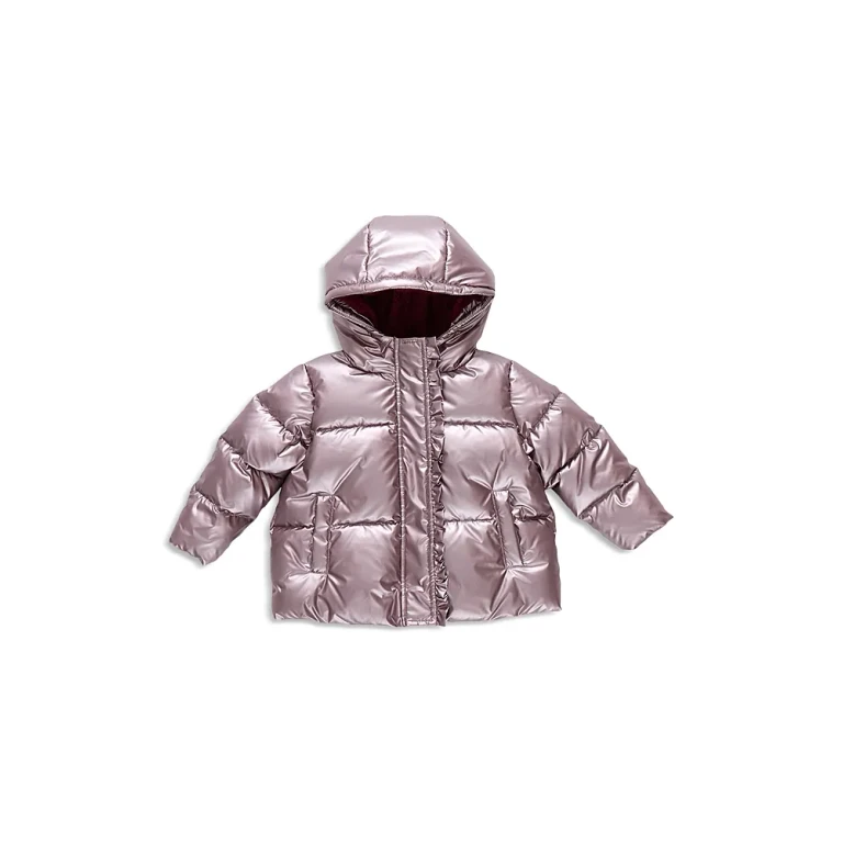 Pink Chicken Girls' Ruffled Pete Puffer Down Jacket - Little Kid