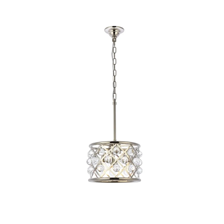 Polished Nickel Three Light Pendant from the Madison Collection
