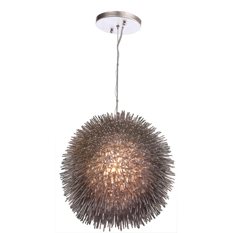 Painted Chrome Pendant from the Urchin Collection