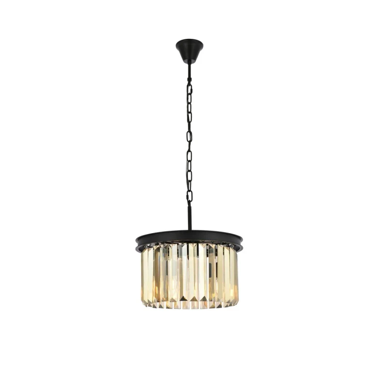 Matte Black Three Light Pendant from the Sydney Collection