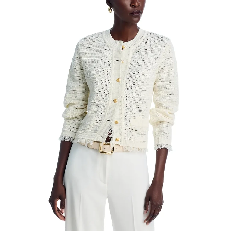 Kobi Halperin Taza Crewneck Cardigan Sweater