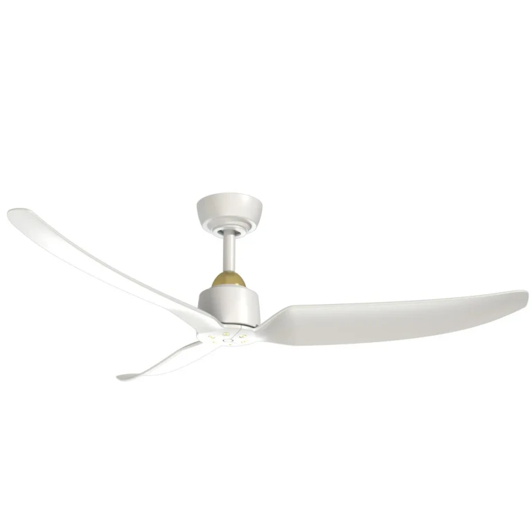 Brushed Gold Matte White 52" Ceiling Fan from the Hugo Collection