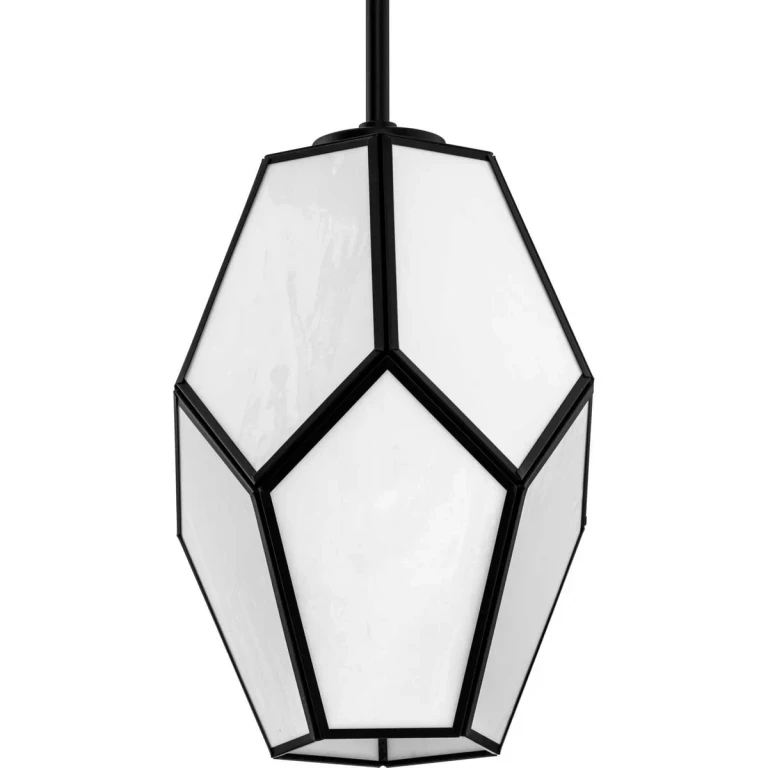 Matte Black One Light Pendant from the Latham Collection