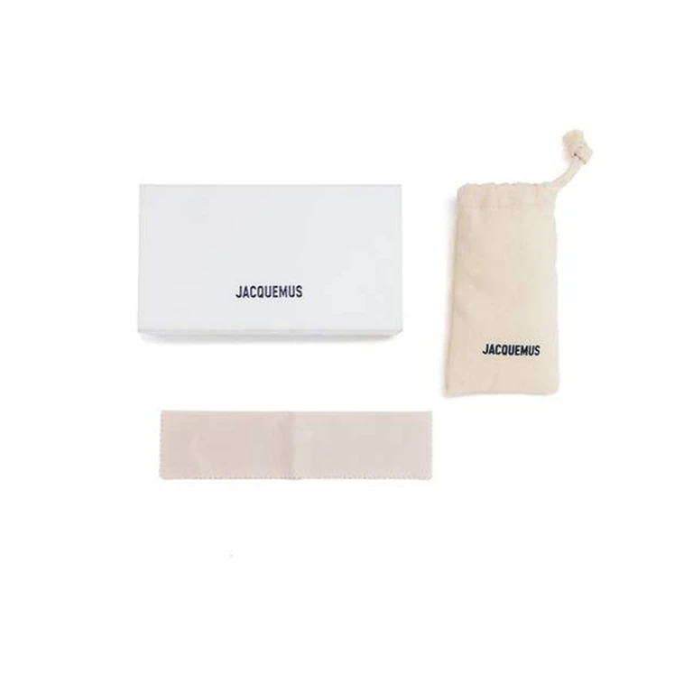Jacquemus Les lunettes JAC4 Ovalo linea Sculptures C10 Milky Amber Arancione Acetate Occhiali Da Sole - Women