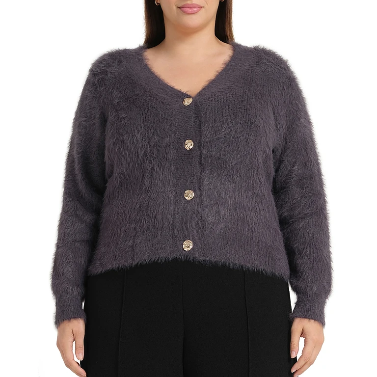 Estelle Plus Chantelle Eyelash Texture Cardigan