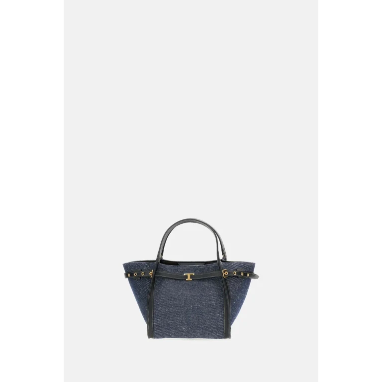 TOD'S T Timeless Denim and Leather Bag (XBWTIMAT200U6J1968)