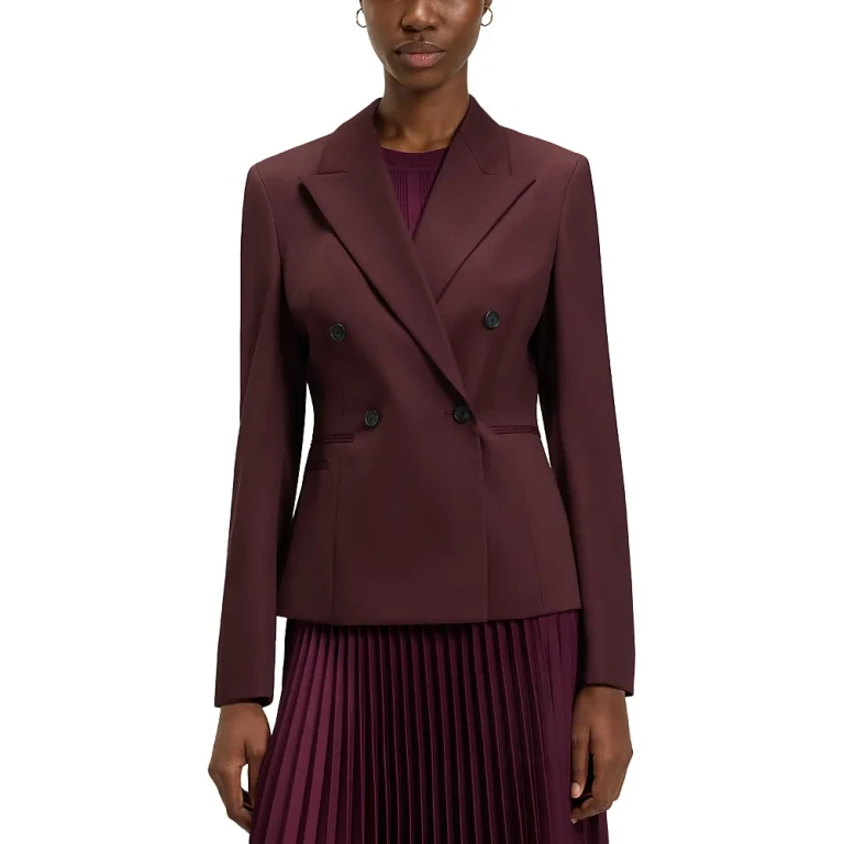 Boss Jiamia Double Breasted Peak Lapel Blazer