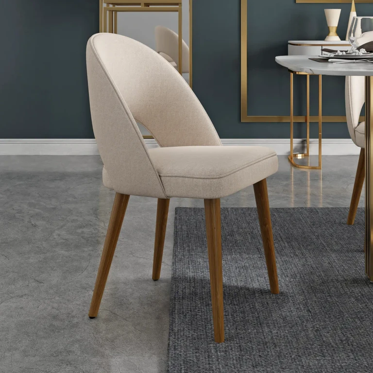 Set of 2 Velvet Dining Chair Upholstered Modern Light Gray Dining Room Chairs
