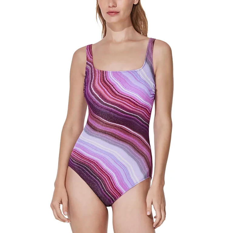 Gottex Marble Dreams Square Neck One Piece Swimsuit