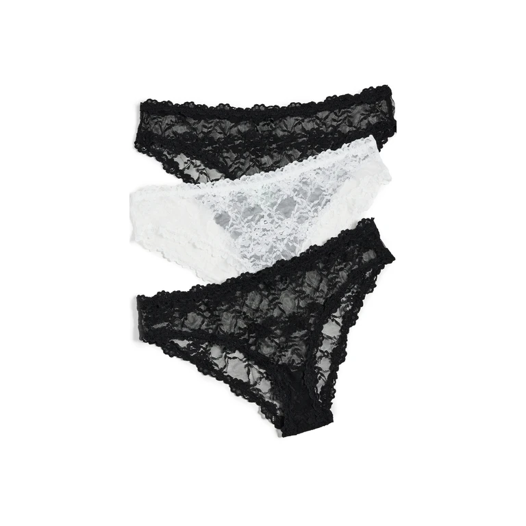 HONEYDEW Maria Lace Bikini 3 Pack Black/Ivory/Black L