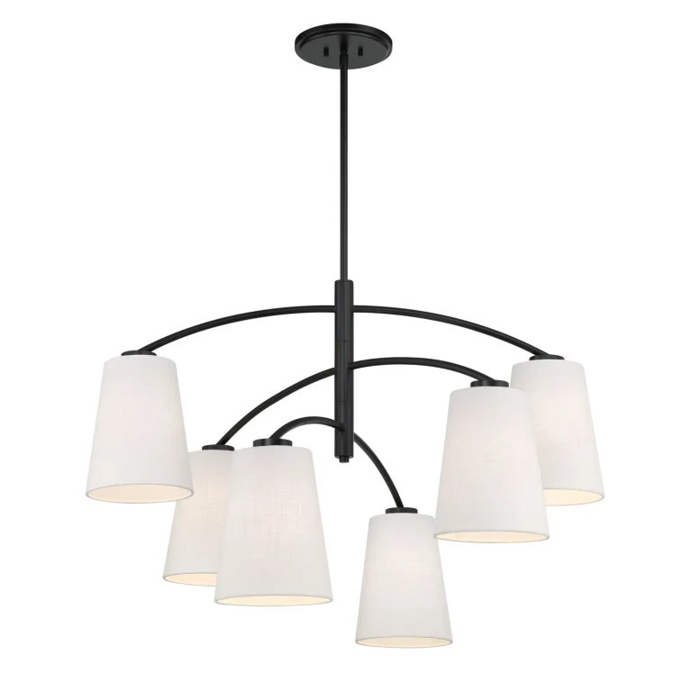 Coal Six Light Chandelier from the Headington Collection