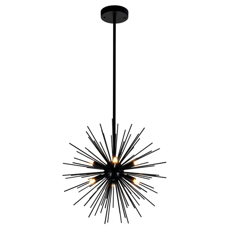 Black Six Light Chandelier from the Savannah Collection