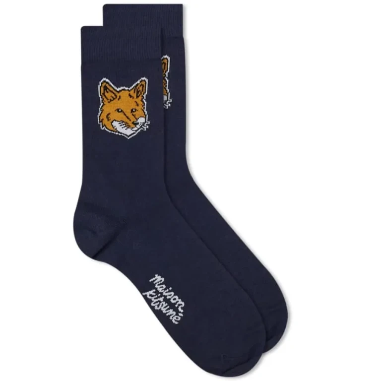 Maison Kitsune Fox Head Socks