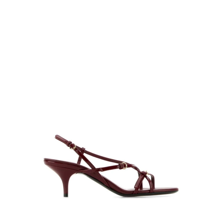 Miu Miu Tyrian Purple Leather Sandals