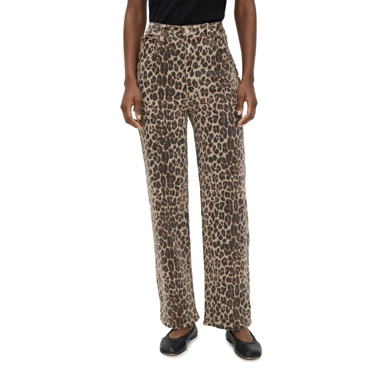 Never Fully Dressed Leopard Lucia Scallop Detail Jeans Leopard 10