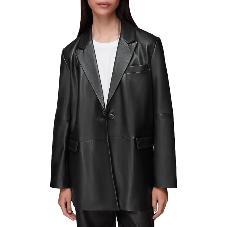 Whistles Stina Leather Blazer