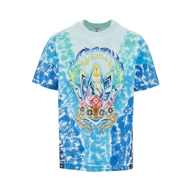 CASABLANCA 'Surf Lotus' print Tie-Dye T-shirt Man S