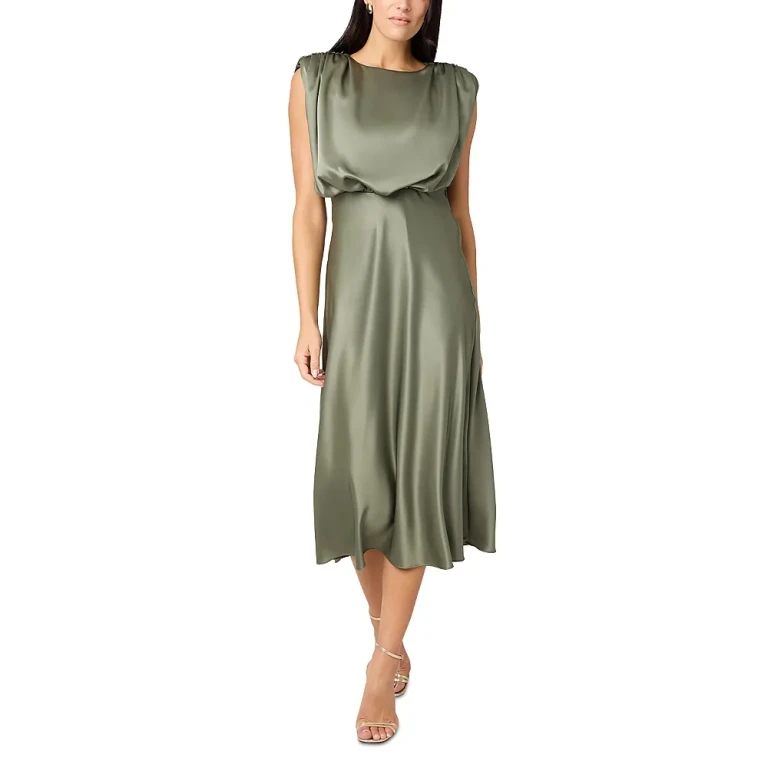 Toccin Flora Satin Midi Dress