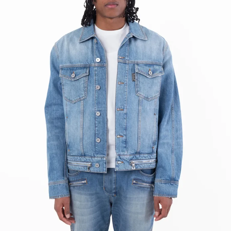 Balmain Denim jacket with zip fastening
