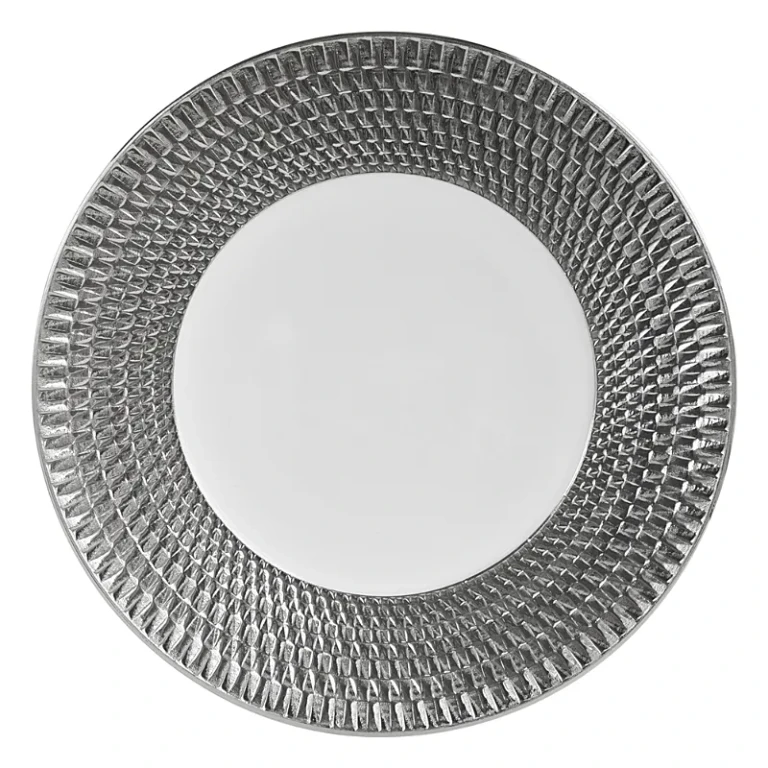 Bernardaud Twist Platinum Service Plate - Exclusive