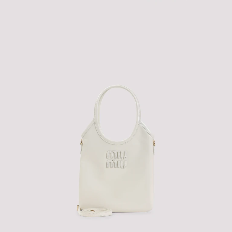 Miu Miu Mini Bag White Calf Leather - Women