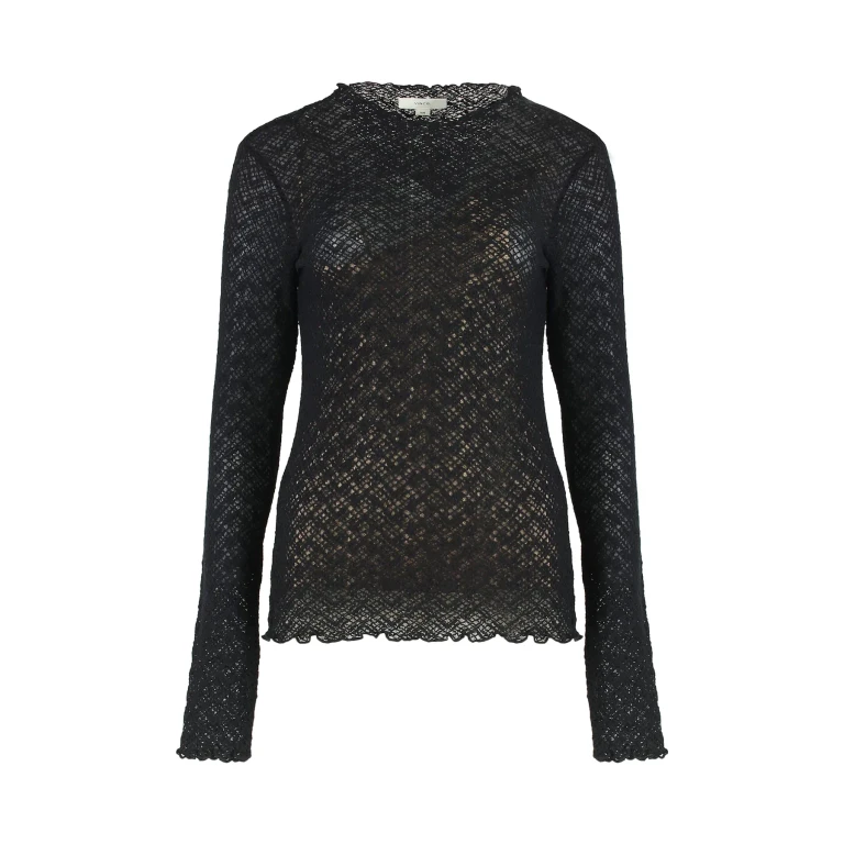 Vince Top Long-sleeved Diamond In Lace