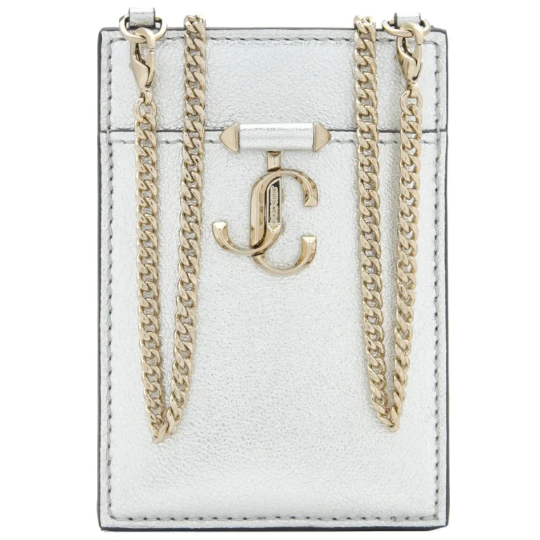 Jimmy Choo Nappa Leather ID Holder With Chain