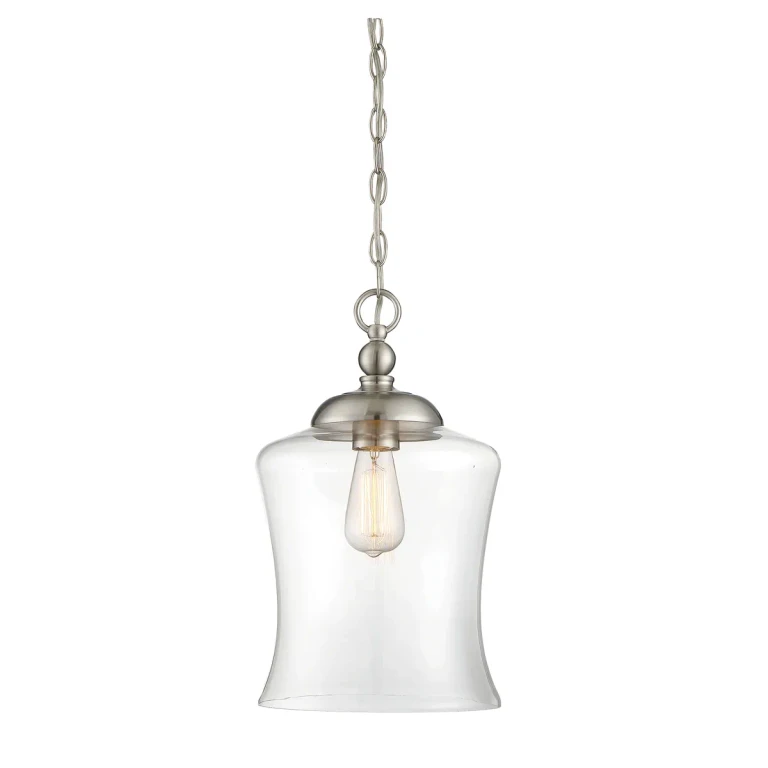Trade Winds Belle 1-Light Mini Pendant in Brushed Nickel - TW72219BN