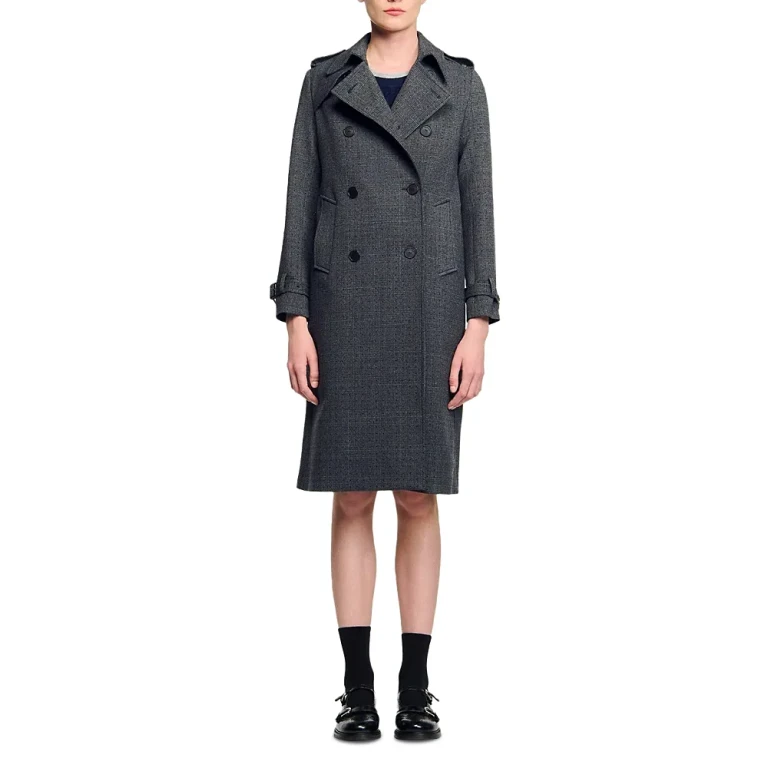 Sandro Embellished Trench Coat