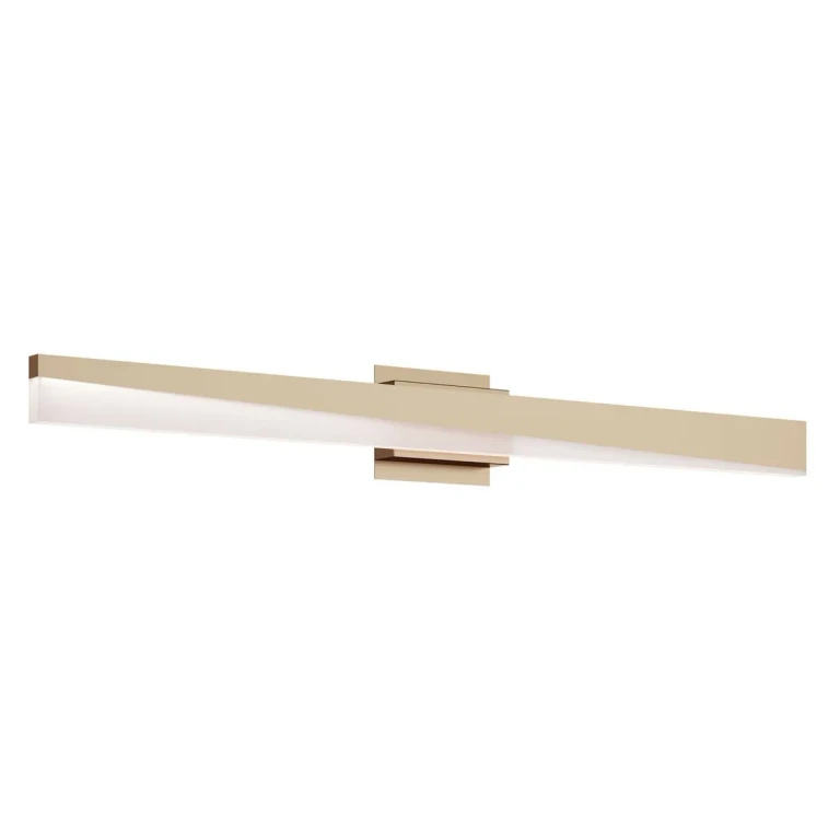 Light Antique Brass LED Bathroom Vanity Light from the Slant Collection