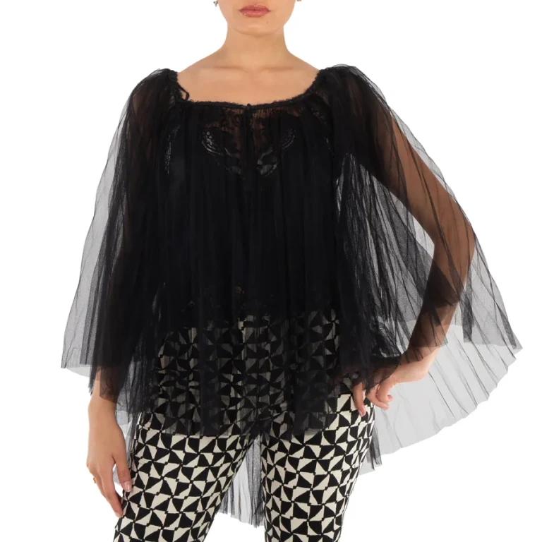 Alexander Wang Lace-Embroidered Charmeuse Tunic Top