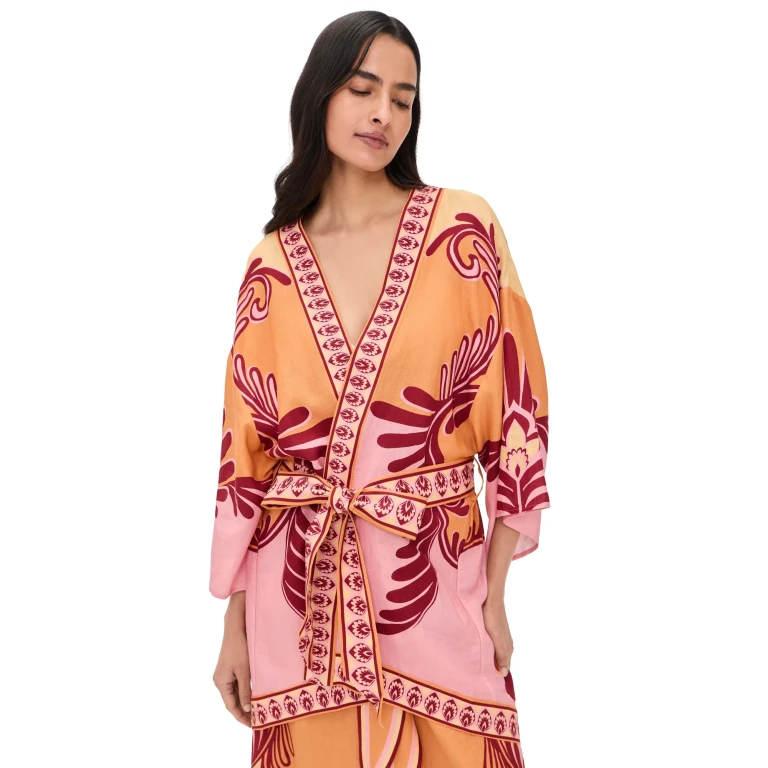 FARM Rio Arabesc Soft Yellow Kimono Arabesc Soft Yellow M
