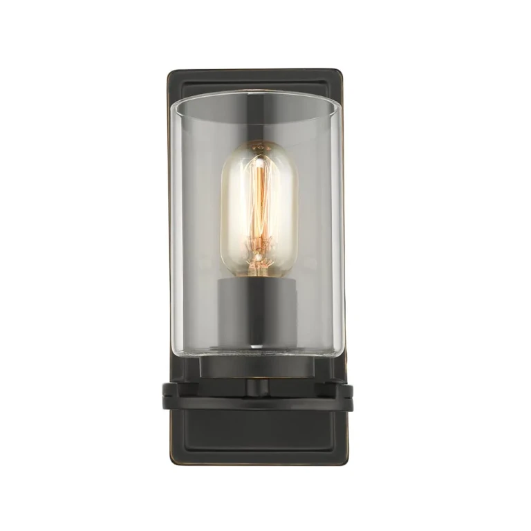 Golden Monroe 5" Bathroom Vanity Light in Black with Gold Highlights