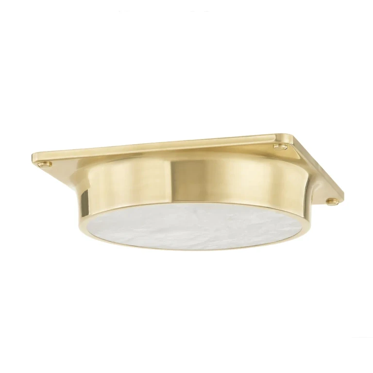 Aged Brass LED Flush Mount from the Greenwich Collection
