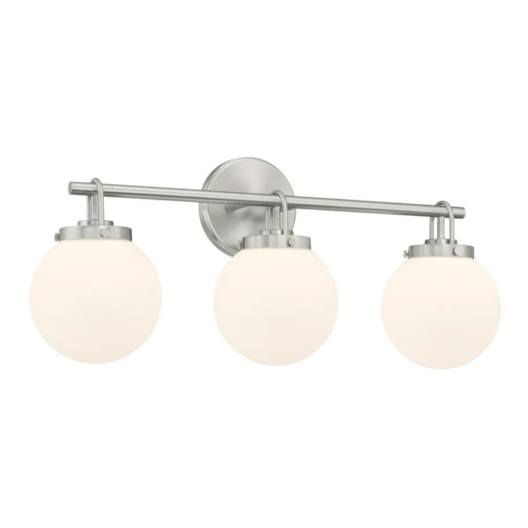 Brushed Nickel Bathroom Vanity Light from the Ortesa Collection