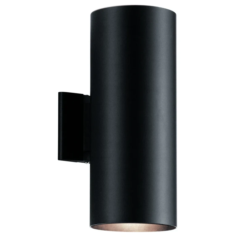 Cylinder Indoor/Outdoor Wall 2-Light in Black