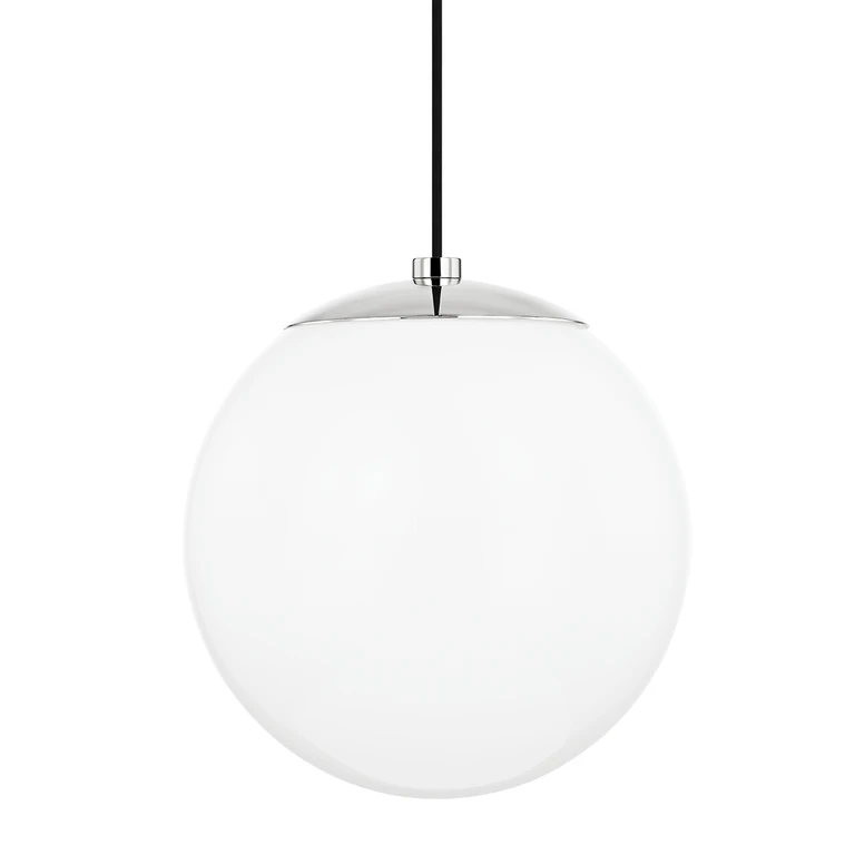 Polished Nickel One Light Pendant from the Stella Collection
