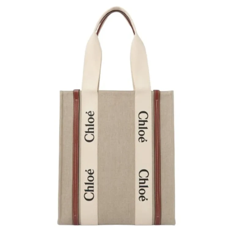 Chloe Woody Canvas Tote Bag